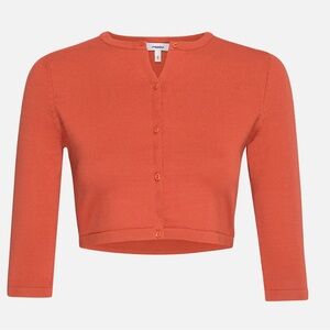Miaou Frida Cropped Mini Cardigan in Paprika size Medium